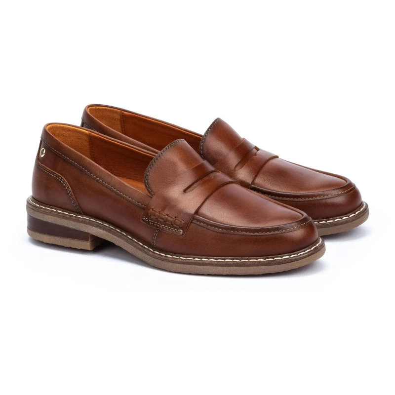 Image of Pikolinos Aldaya Leather Loafers Cognac Women 37 (4);41 (7)