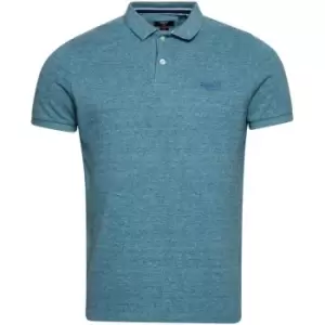Image of Superdry Core Polo Shirt - Sky Blue Gr Z7Z