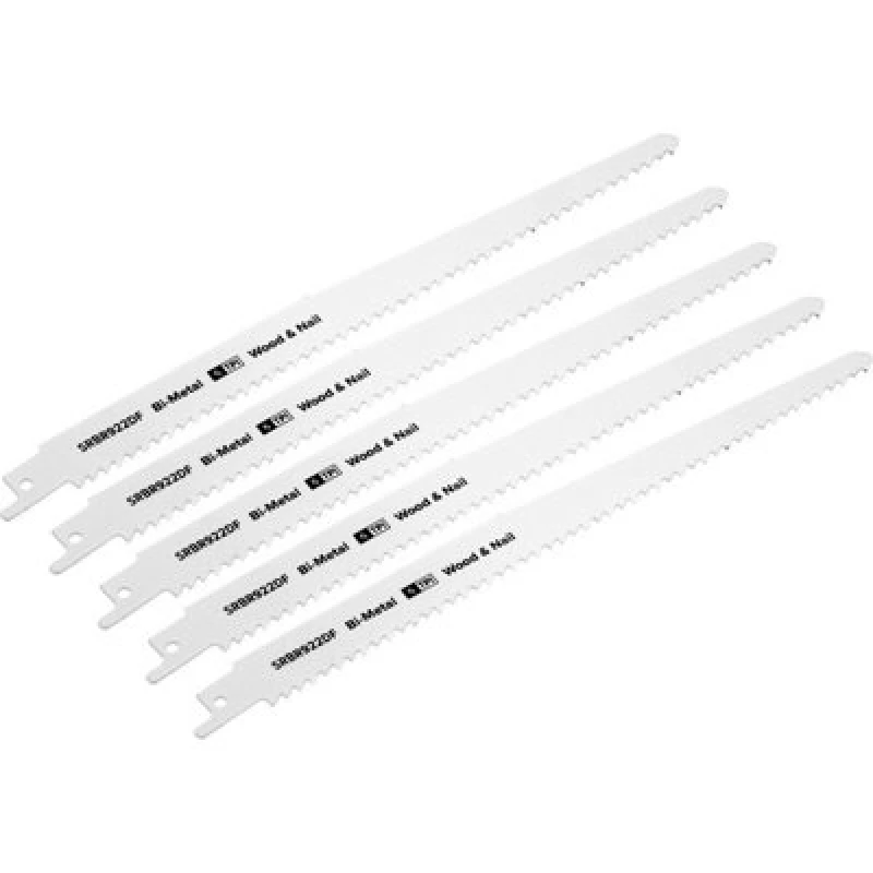 Image of Loops 5 PACK 230mm Bi-Metal Reciprocating Saw Blade - 6 TPI - Milled Side Set Teeth Multi