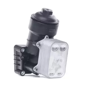 Image of METZGER Oil Cooler with oil cooler 2370005 Oil Cooler, engine oil VW,AUDI,SKODA,GOLF VI (5K1),Polo Schragheck (6R1, 6C1),TIGUAN (5N_)