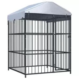 Image of Vidaxl Outdoor Dog Kennel With Roof 150X150X210 Cm