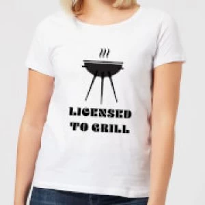 Image of Licensed to Grill Womens T-Shirt - White - 3XL