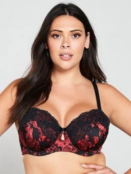 Image of Dorina Curves Anderson Floral Non Padded Bra - Red