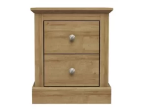 Image of LPD Devon 2 Drawer Oak Bedside Cabinet Flat Packed