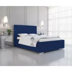 Image of Khuduro Upholstered Beds - Plush Velvet, Single Size Frame, Blue - Blue