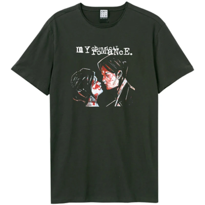 Image of Amplified Amplified Men Three Cheers My Chemical Romance T-Shirt in Charcoal Size: X-Small Charcoal XS Male 5063703943451