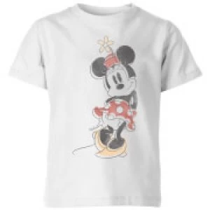Image of Disney Minnie Offset Kids T-Shirt - White - 3-4 Years