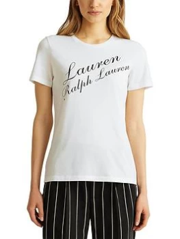Image of Lauren by Ralph Lauren Katlin-Short Sleeve-Knit - White Size XL Women