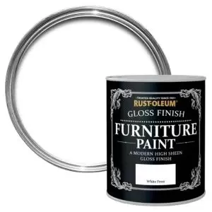 Image of Rust-Oleum White Frost Gloss Furniture Paint 125 Ml