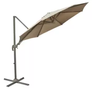 Image of Outsunny 3m Banana Cantilever Parasol (base not included) - Khaki