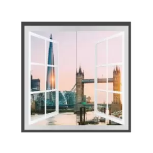 Image of ENER-J 2Pcs/Set Of 120X60cm Landscape Surface Panel With London Skyline & Bridge 2D Design