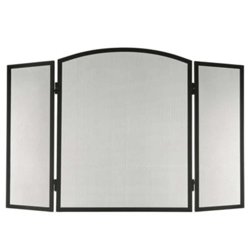 Image of LIVIVO 3-Panel Indoor Fireplace Screen Guard Grey