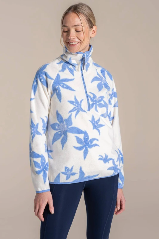Image of Craghoppers Womens National Trust Reedmace Half Zip Fleece in Off-White Size: 14 Off-White Female 14