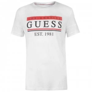 Image of Guess 81 Stripes T Shirt - True White