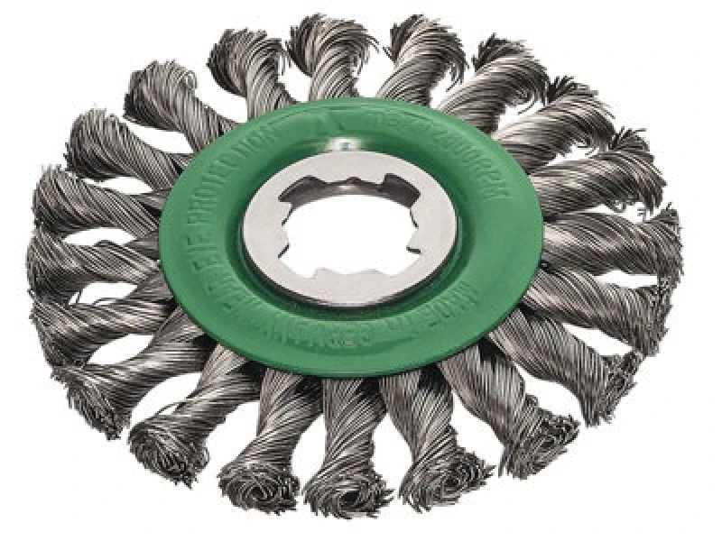 Image of Lessmann X Lock Non Sparking Stainless Steel Knotted Wire Wheel 472.81X Diameter: 115mm