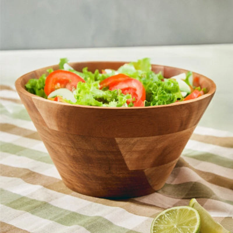 Image of Premier Housewares Socorro Acacia Wood Salad Bowl Natural