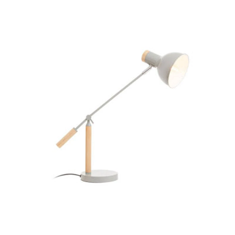 Image of Orsina Matte Grey Table Lamp, Easy To Assemble Bedside Table Light, Eco-Friendly Lamp For Table Living Room