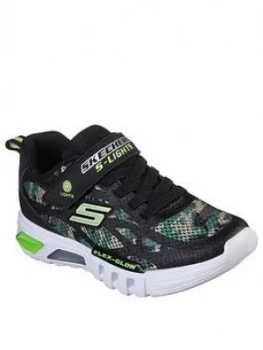 Image of Skechers Boys Flex Glow Trainers - Camo