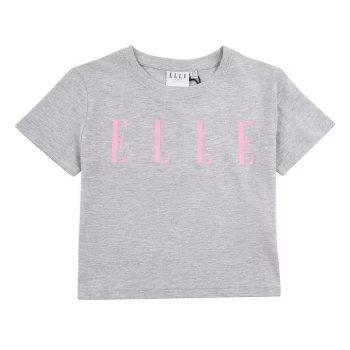 Image of Elle Elle Cropped T Shirt - Grey