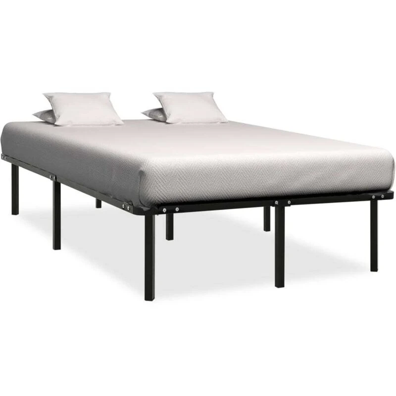 Image of VIDAXL Bed Frame without Mattress Black Metal 140x200cm Vidaxl 8719883989556