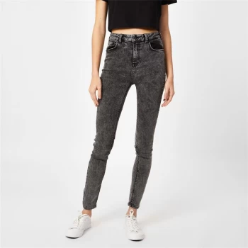 Image of Jack Wills Jagger High Rise Super Skinny Jeans - Worn Black