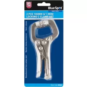 Image of 2 Piece 100MM (4) Mini Locking C Clamp Set