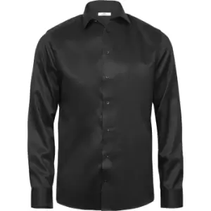 Image of Tee Jays Mens Luxury Comfort Fit Long Sleeve Oxford Shirt (L) (Black)