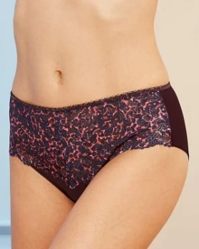 Image of Playtex Flower Lace Plum Print Briefs