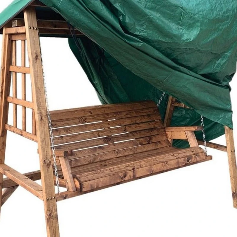 Image of Charles Taylor Deluxe Fitted Three Seater Swing Cover - L130 x W230 x H200cm in Green Green Unisex