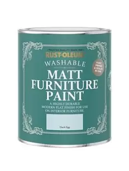 Image of Rust-Oleum Matt Finish 750 Ml Furniture Paint - Duck Egg
