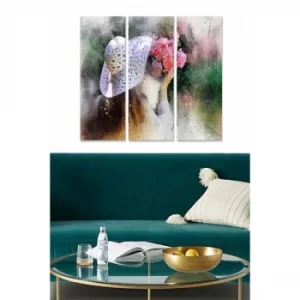 Image of MDF2424116 Multicolor Decorative MDF Painting (3 Pieces)