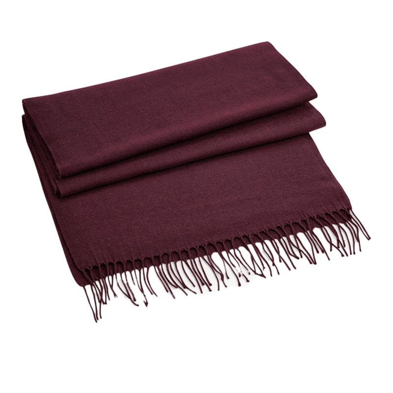 Image of Beechfield Beechfield Men Classic Woven Scarf in Burgundy Burgundy One Size Male 5063238393677