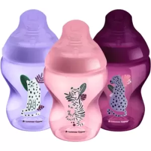 Image of Tommee Tippee C2N Closer to Nature Jungle baby bottle Purple 0m+ 3x260 ml