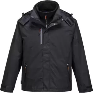Image of Portwest S553 Radial 3in1 Jacket Black 3XL