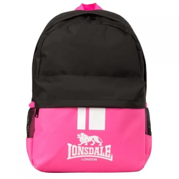 Image of Lonsdale Pocket Backpack - Pink/Black