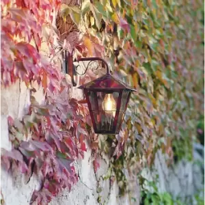 Image of Konstsmide Fenix Outdoor Classic Lantern Down Wall Light Copper, IP23