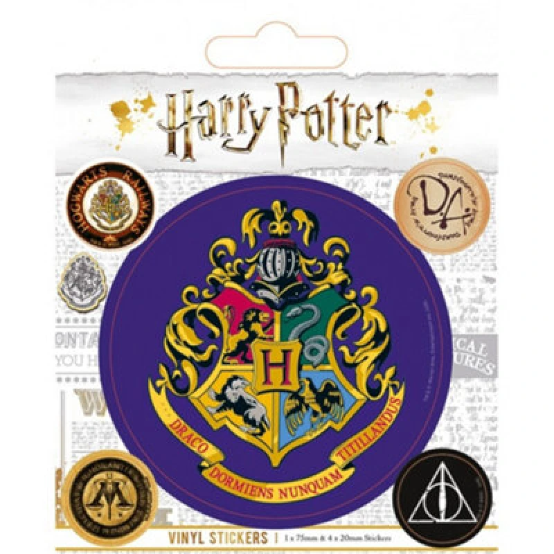 Image of Harry Potter Vinyl Hogwarts Stickers (Pack of 5) Multi unisex