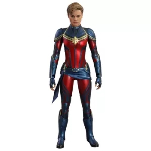 Image of Hot Toys Marvel Avengers End Game Movie Masterpiece Acton Figure 1/6 Captain Marvel 29cm