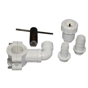 Image of Plumbsure Metal Plastic Outlet Clamp Set of 1