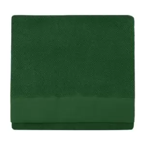 Image of Textured Weave Bath Towel Dark Green