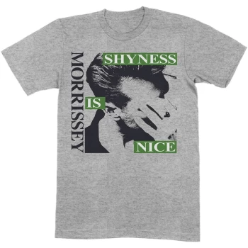 Image of Morrissey - Shyness Is Nice Unisex Small T-Shirt - Grey