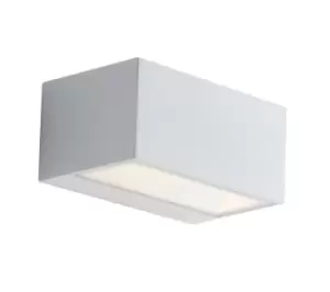 Image of Twin Outdoor Integrated LED Up Down Wall Light, White, Transparent, IP54, 4000K