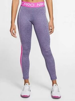 Image of Nike Training Pro Space Dye Legging - Cerulean