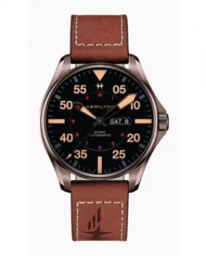 Image of Hamilton Khaki Pilot Day Date Auto Mens Watch H64705531 H64705531