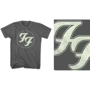 Image of Foo Fighters - Gold FF Logo Unisex XX-Large T-Shirt - Grey