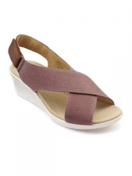 Image of Hotter Jasmine Wedge Sandals Salmon