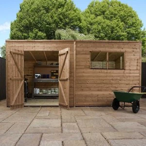 Image of Mercia Pressure Treated Pent Shed - 14' x 8'