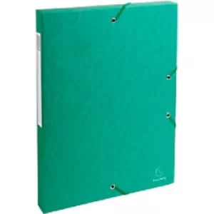 Image of Exacompta Filing Box 50303E A4 Green Glossy Card 25 x 33cm Pack of 8