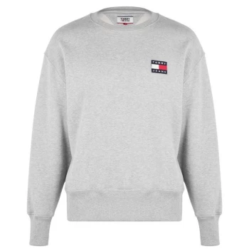 Image of Tommy Jeans Flag Crew Sweatshirt - Lt Grey Htr