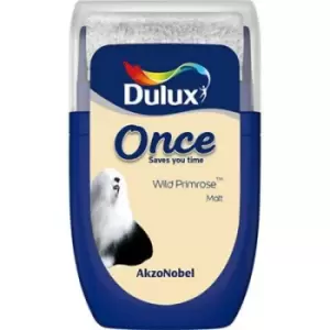 Image of Dulux Once Wild Primrose Matt Emulsion Paint 30ml